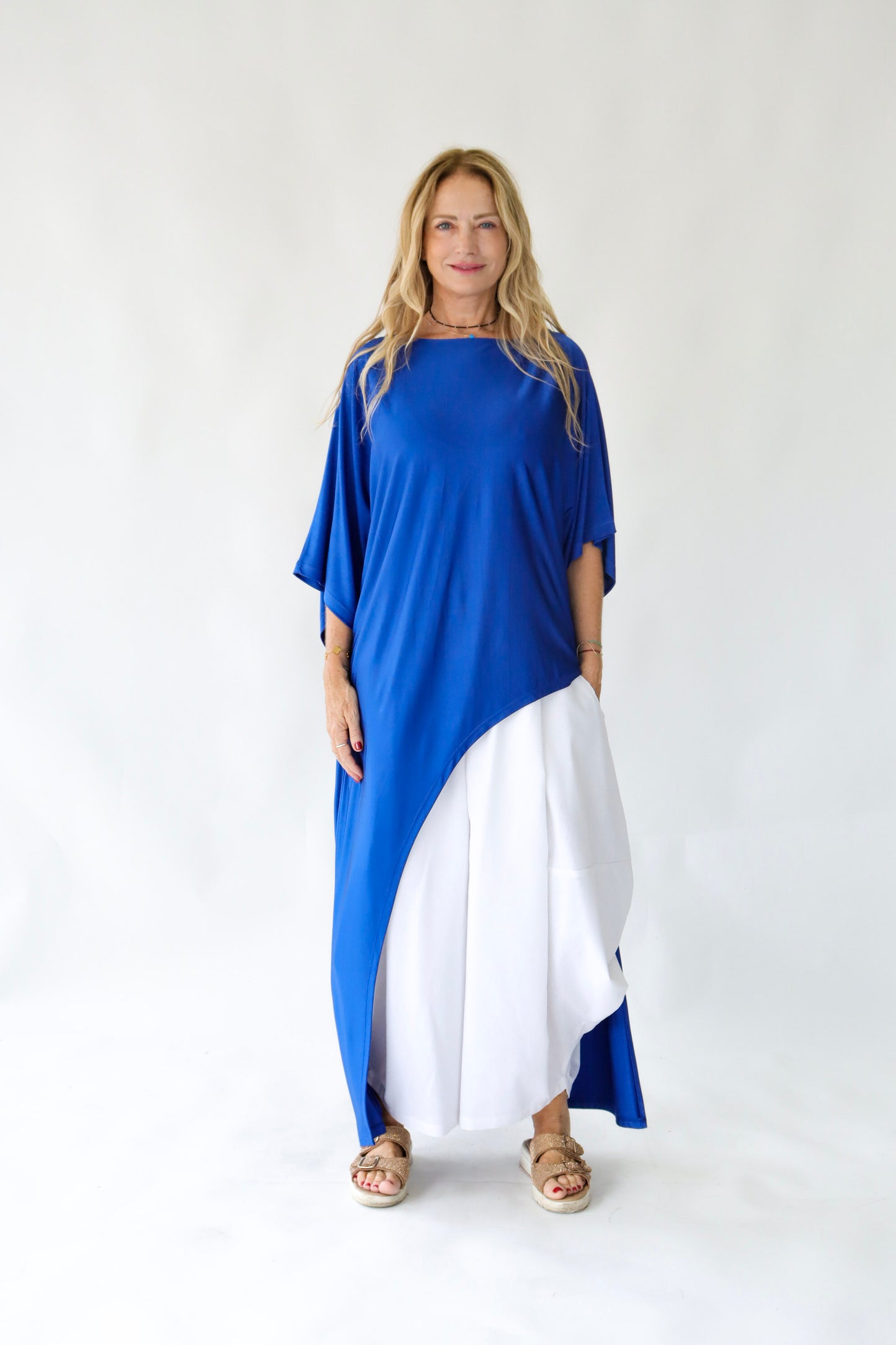 Blusa Alongada em Jersey