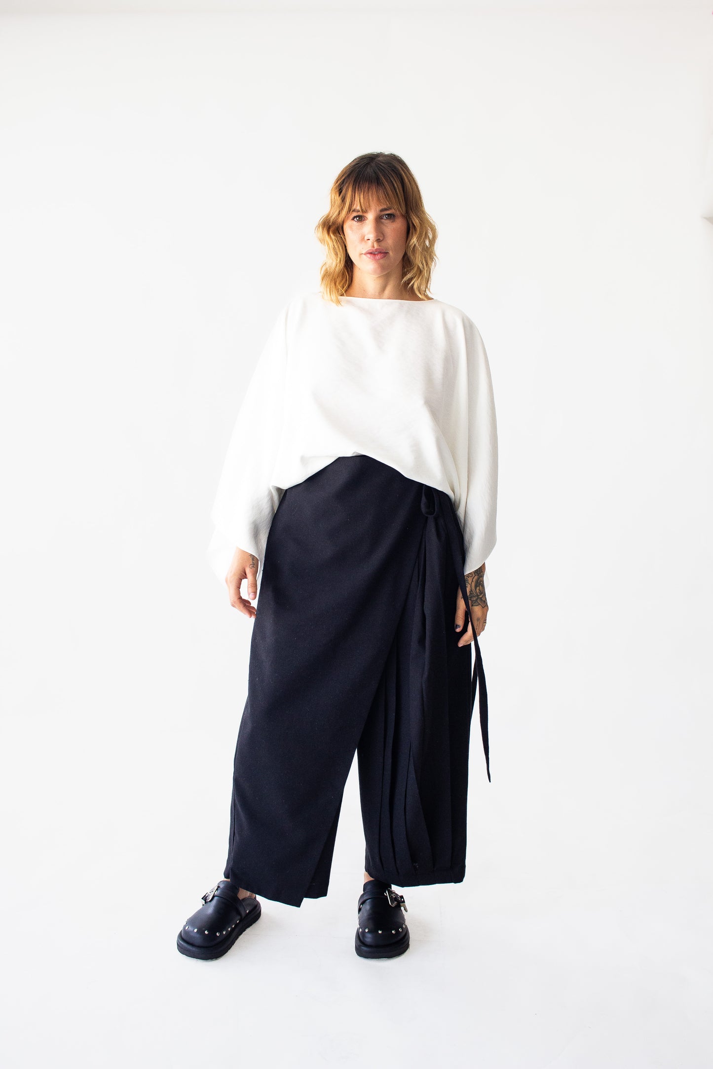 Calça Pregas em Linho