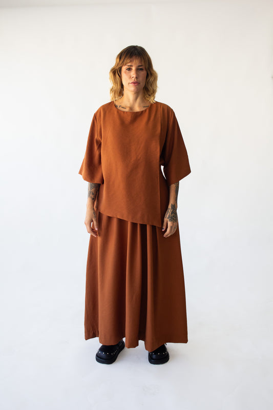 Vestido Utilitário em Alfaiataria