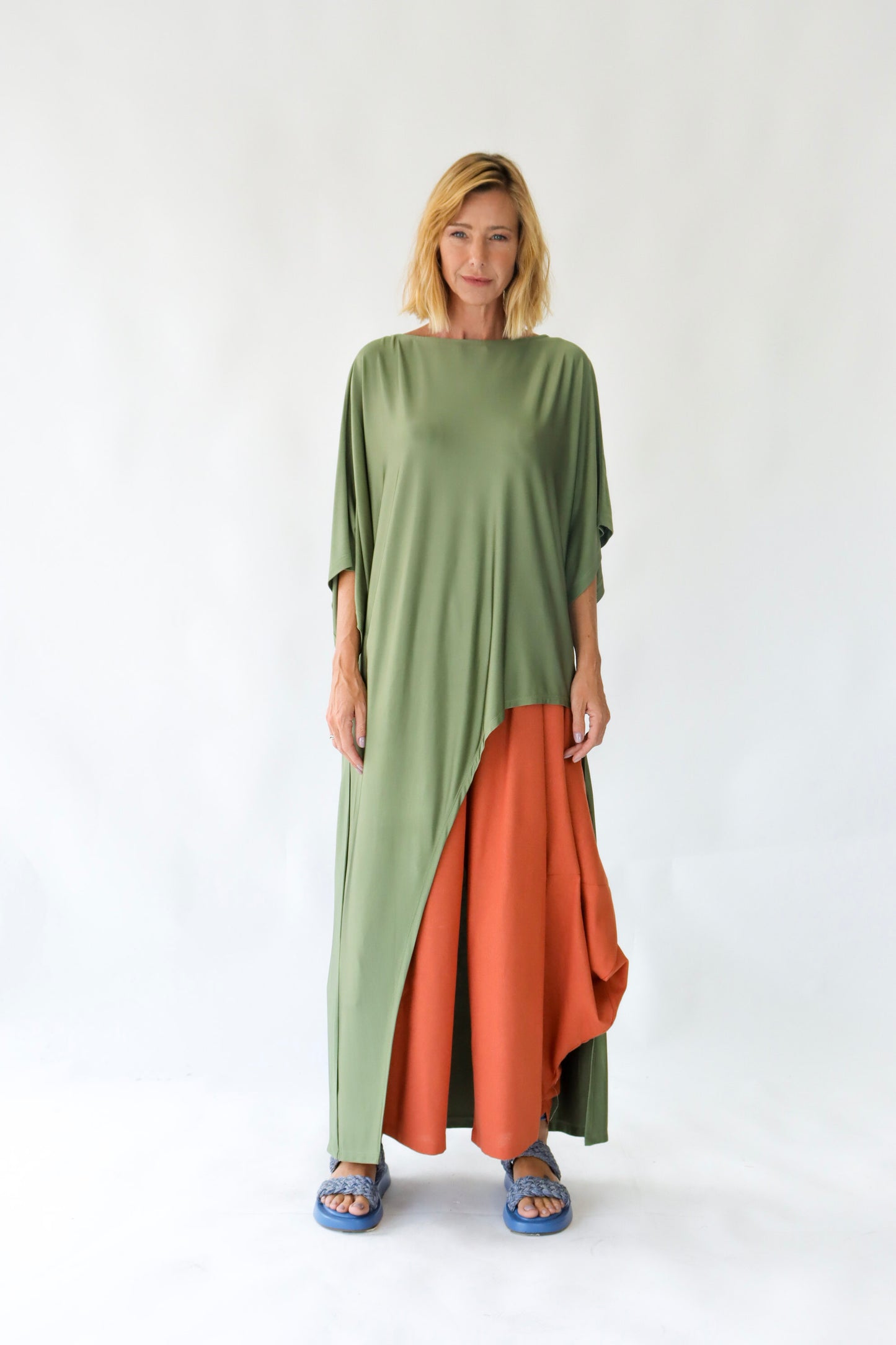 Blusa Alongada em Jersey