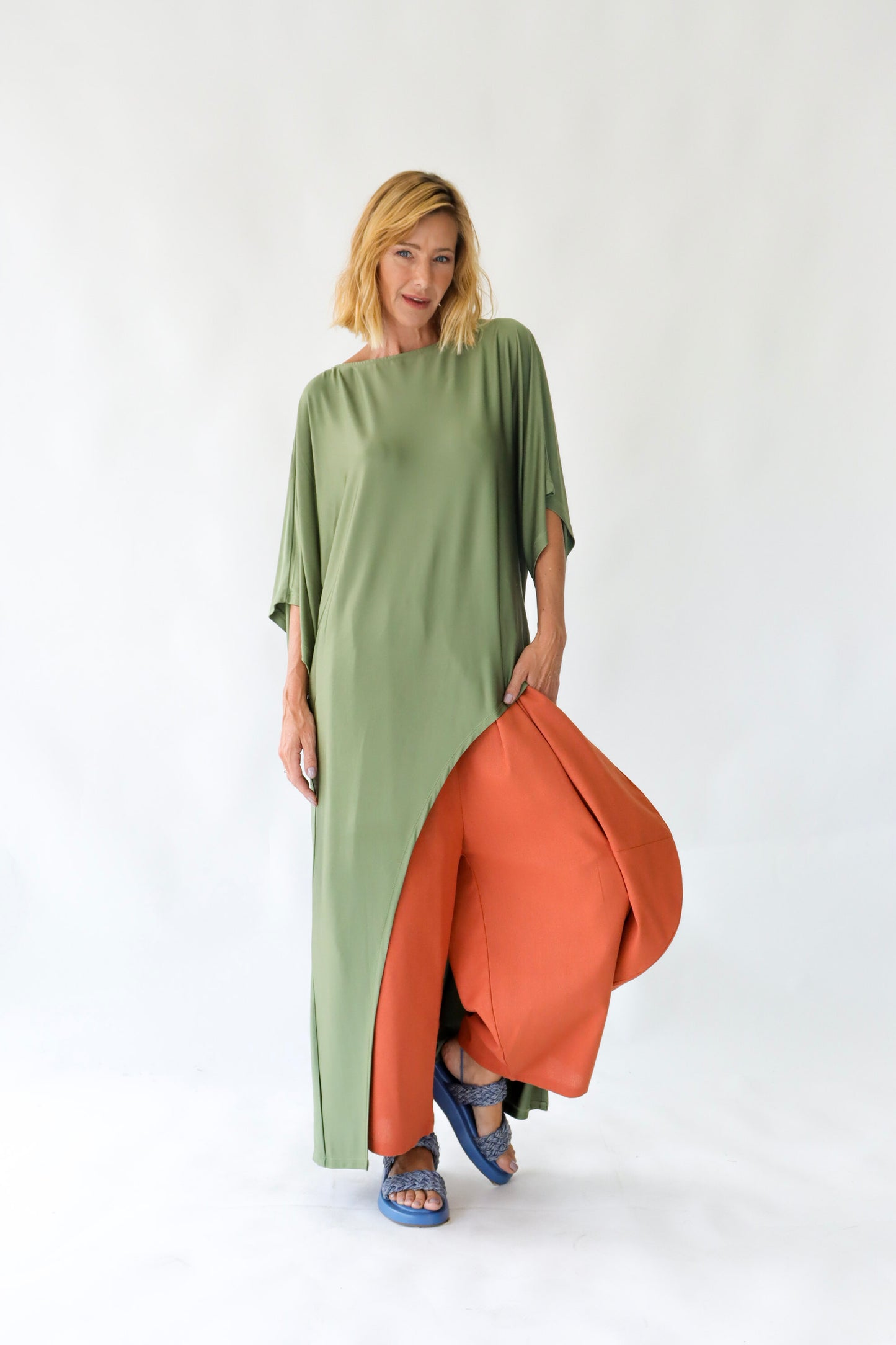 Blusa Alongada em Jersey