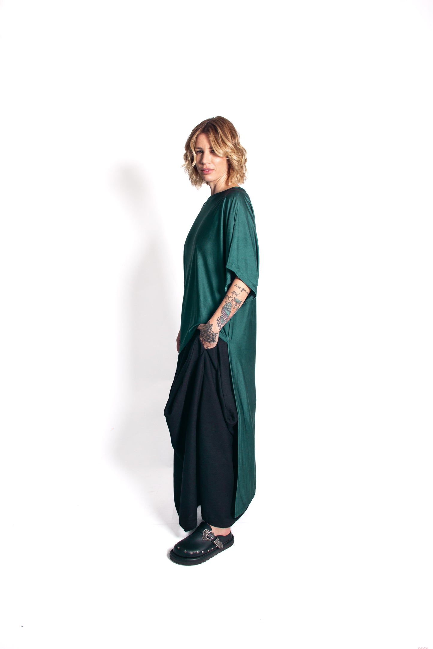 Blusa Alongada em Jersey