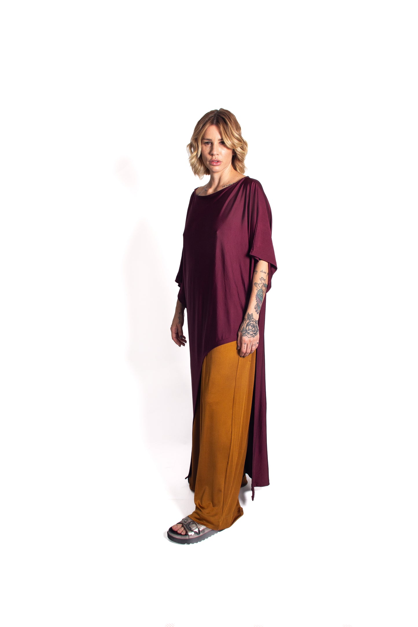 Blusa Alongada em Jersey