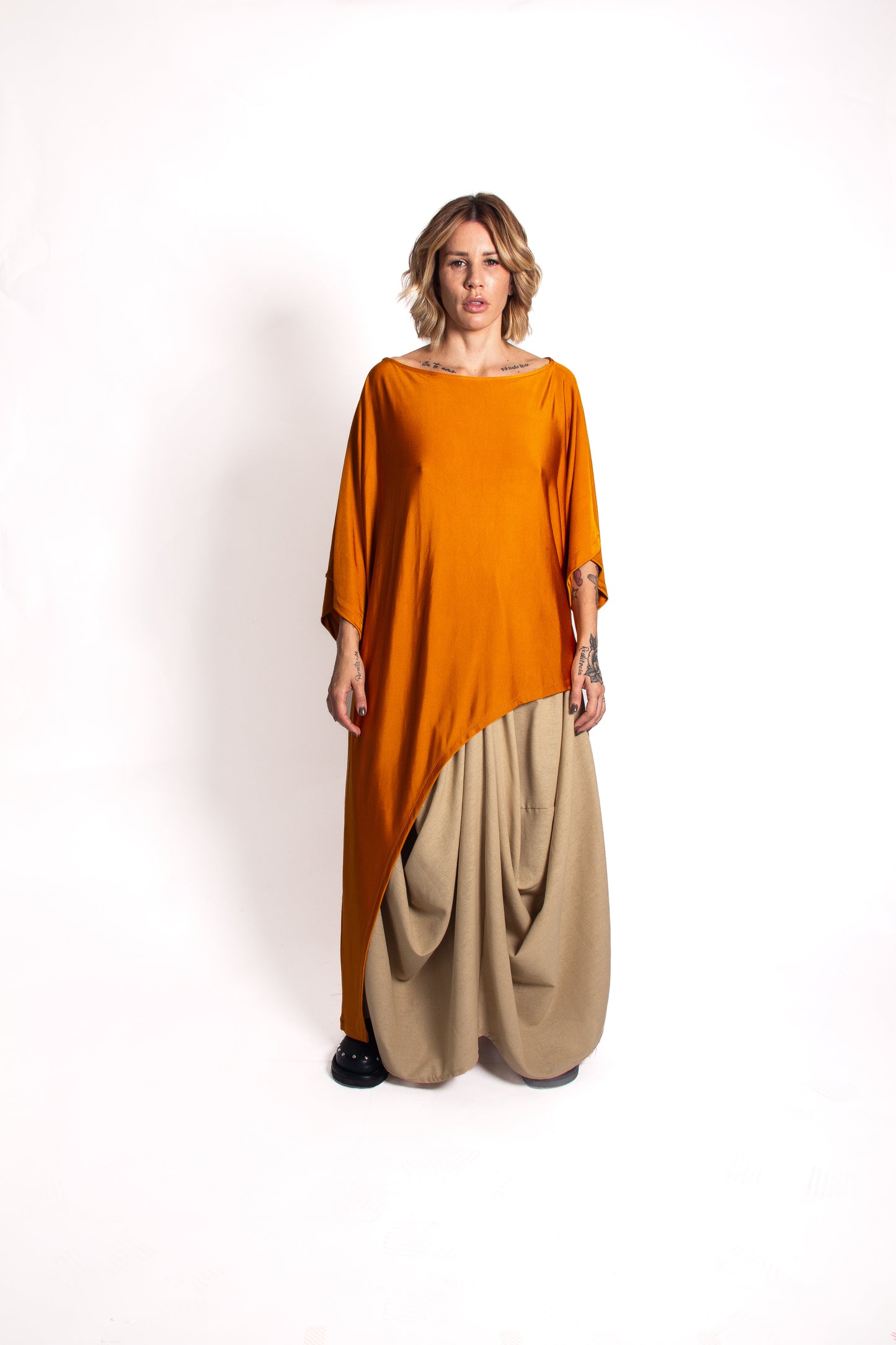 Blusa Alongada em Jersey